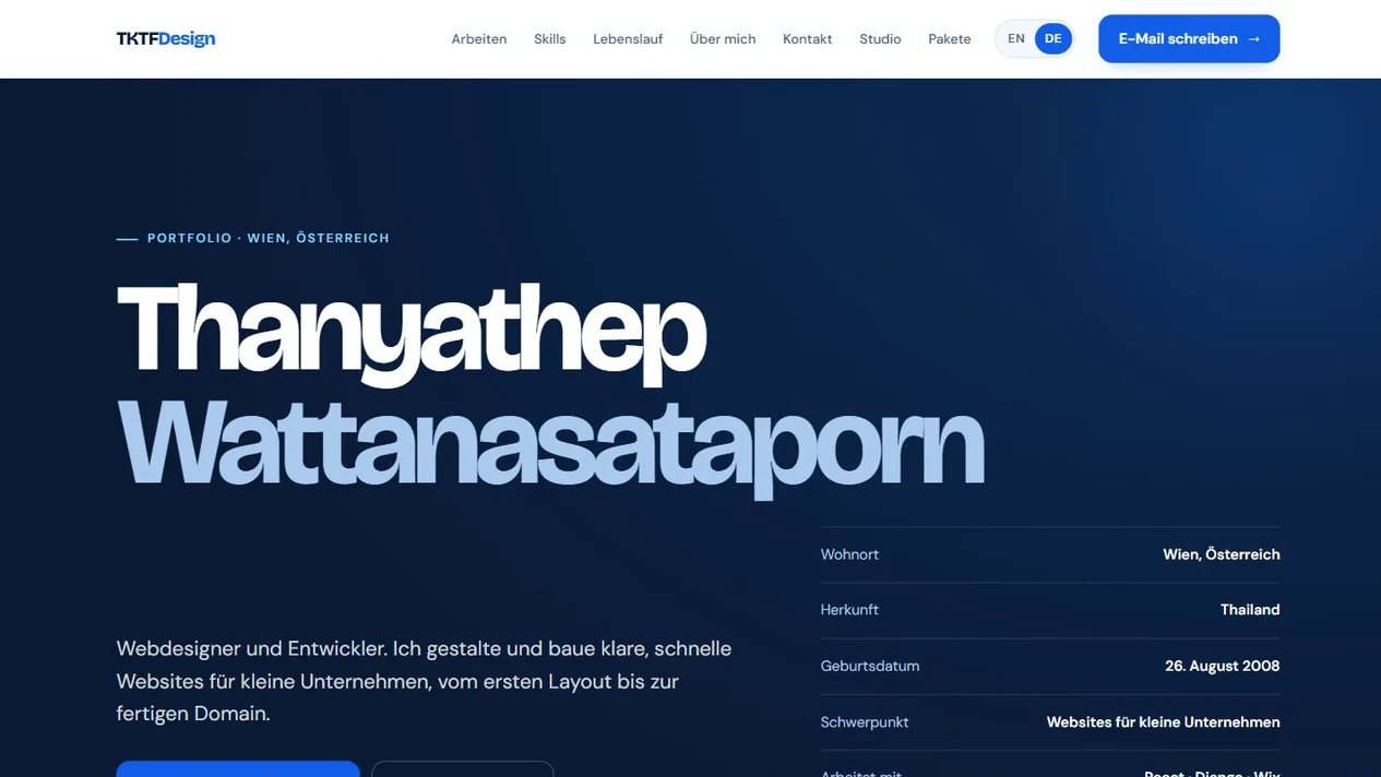 Thanyathep W. website homepage